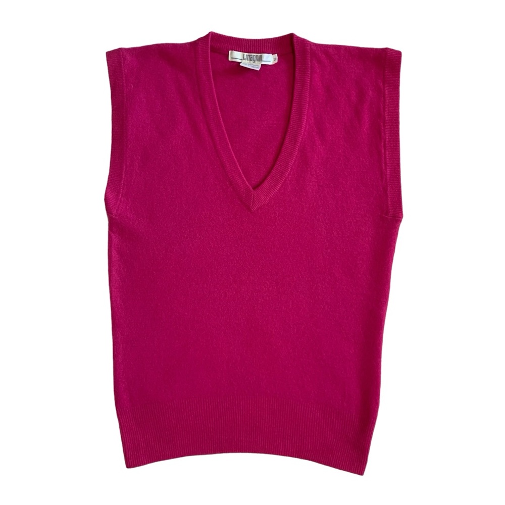 I. Magnin Vintage 100% Lambswool Sweater Vest Top Size Small